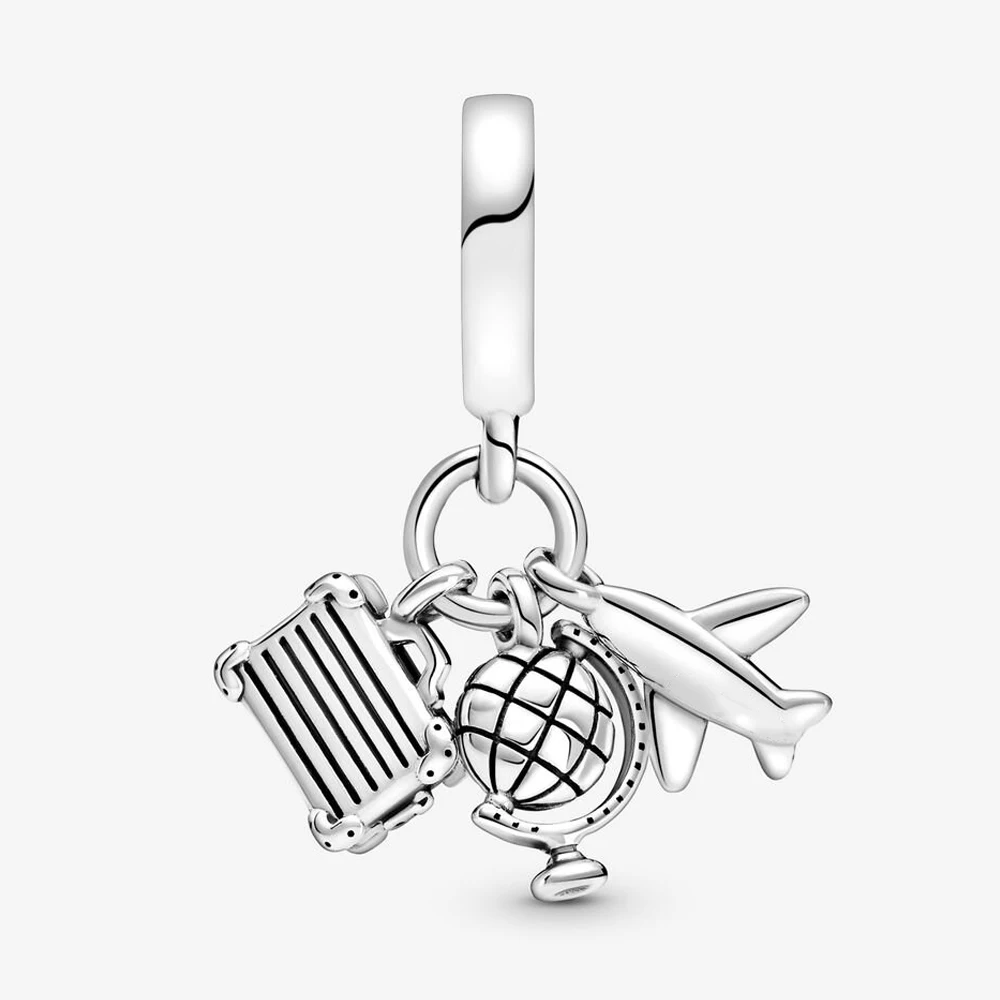 Новинка подвеска в виде глобуса из искусственного самолета S925 подходит для
