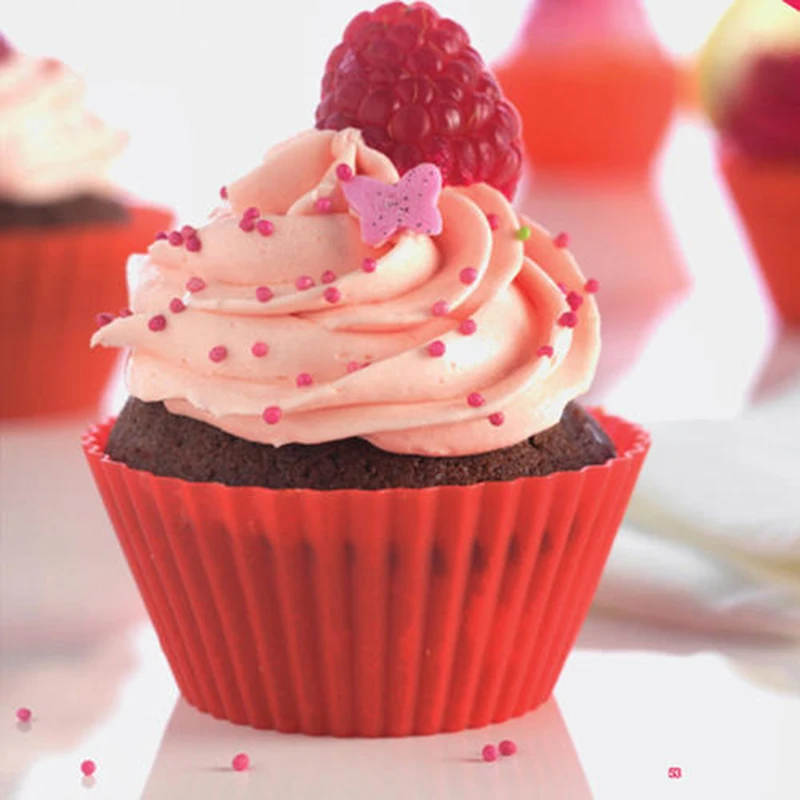 12 шт. силиконовые формочки для кексов 7 х4х3 см|Товары украшения тортов| |