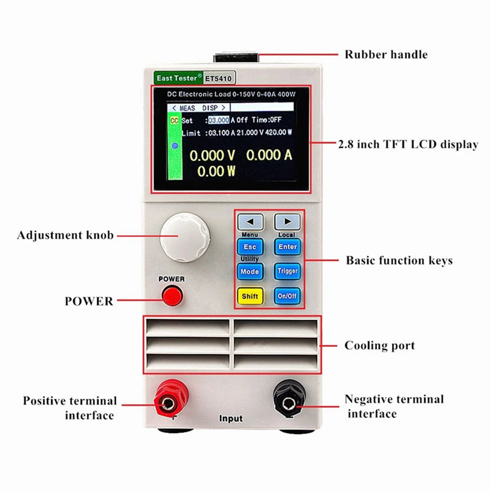 ET54 DC программируемая электронная нагрузка один/двухканальный 400 Вт 150 в 500 В CV CC CR CP