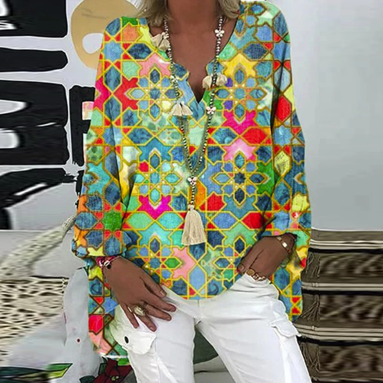 В винтажном стиле Из хлопка и льна на Размеры d Рубашка Блузки 3xl размера плюс с