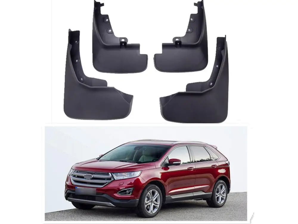 

4pcs Molded Car Mudflaps Front Rear Mudguards for Ford Edge 2015~2019 2016 2017 Splash Guards Mud Flap Car fender Flares
