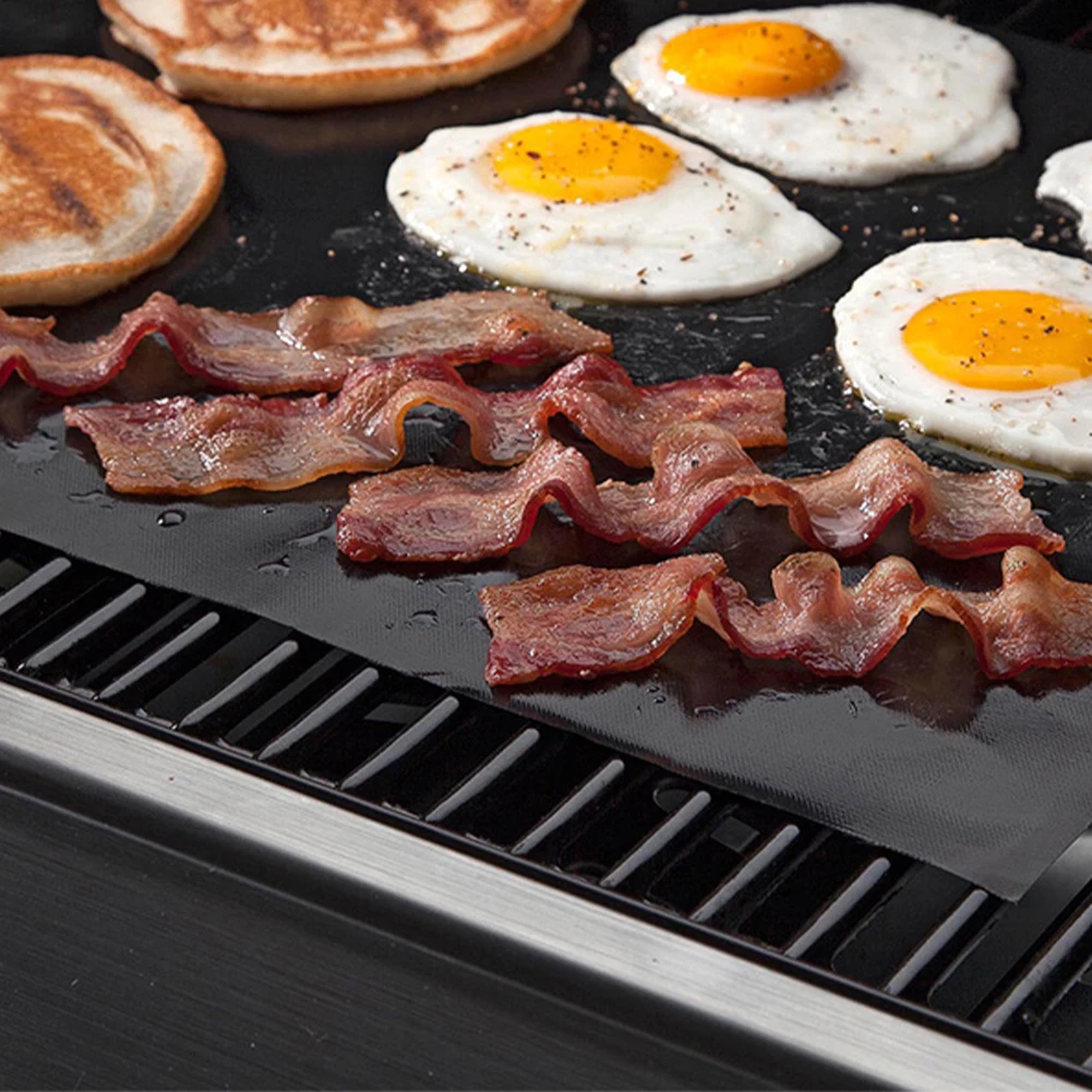 4Pcs Grill Mat Non-Stick Reusable Barbecue High Temperature Resistant Roast Sheet For Picnic BBQ Camping Baking Accessories |