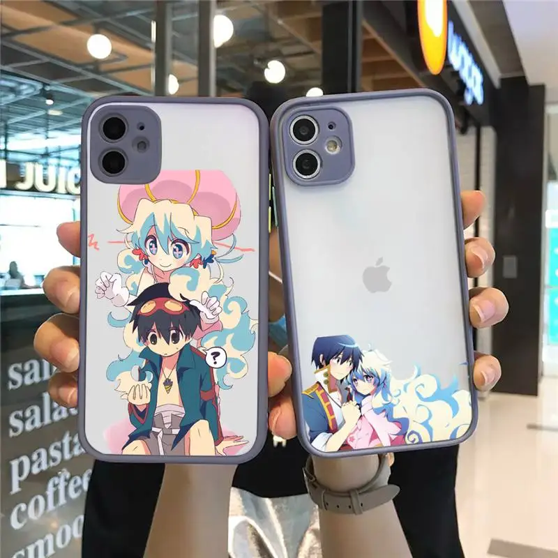 

Tengen Toppa Gurren Lagann Phone Case For iPhone 12 11 Mini Pro XR XS Max 7 8 Plus X Matte transparent Gray Cover
