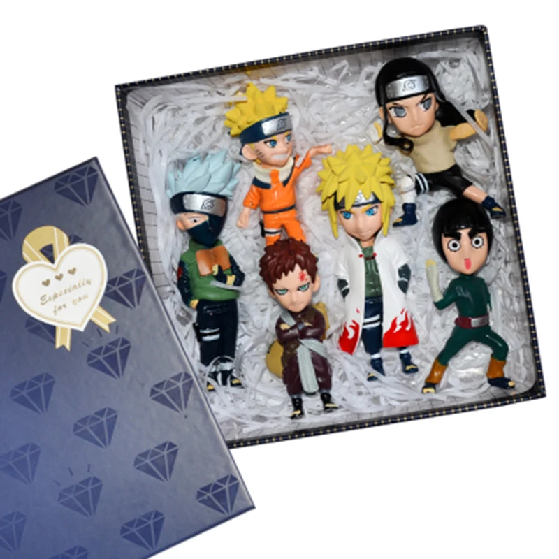 A with Box ELBCOS Наруто Какаши Lee Neji Gaara Sasuke Нара сикамару Itachi Deidara 10-12com Q ver. Подвижная фигурка-модель игрушки - Цвет: A with Box