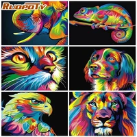 ruopoty coloring cat diy painting by numbers kits acrylic picture figure painting modern wall art picture for home decor