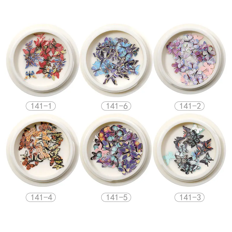 

New manicure Butterfly Jewelry super small nail decoration three-dimensional butterfly Japanese DIY accessories nail art