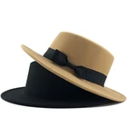 Шляпа фетровая унисекс, из искусственной шерсти, с широкими полями
