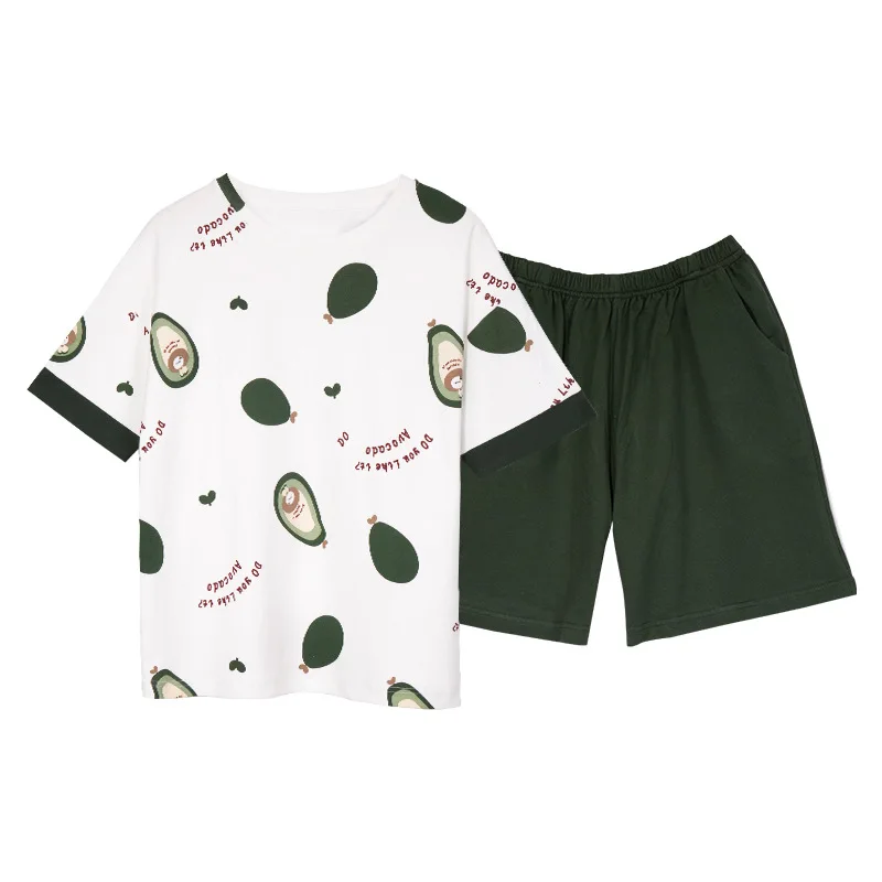 

Plus Size Nightwear Summer Ladies Pajamas Set Women's Cotton Sleepwear Pijamas Mujer Pyjamas Casual Home Wear Soft Nighty M-3XL