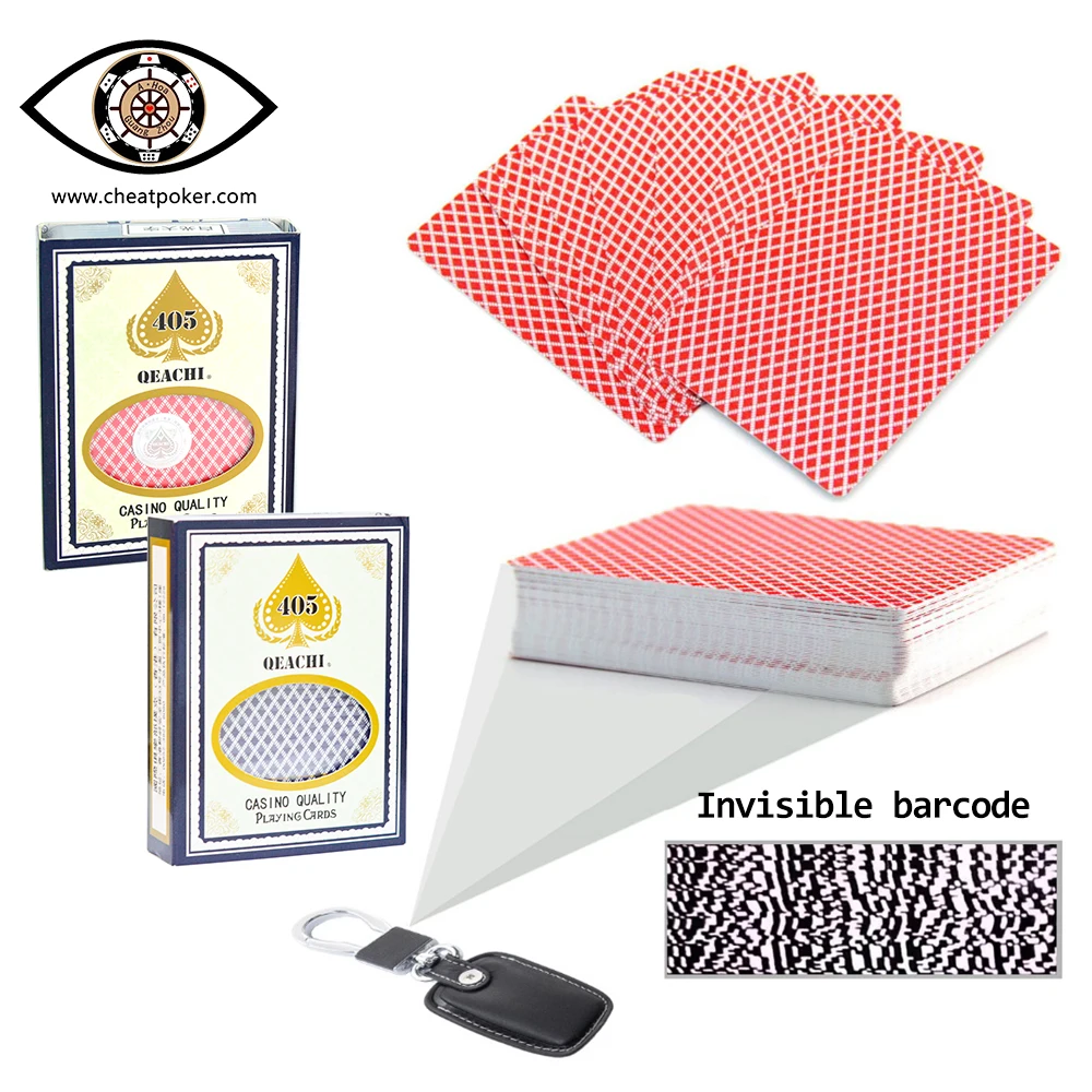 

Mark Card QEACHI 405 Playing Cards for Analyzer Plastic Magic Deck for Party Board Game Invisible Barcode Anti Cheat Poker