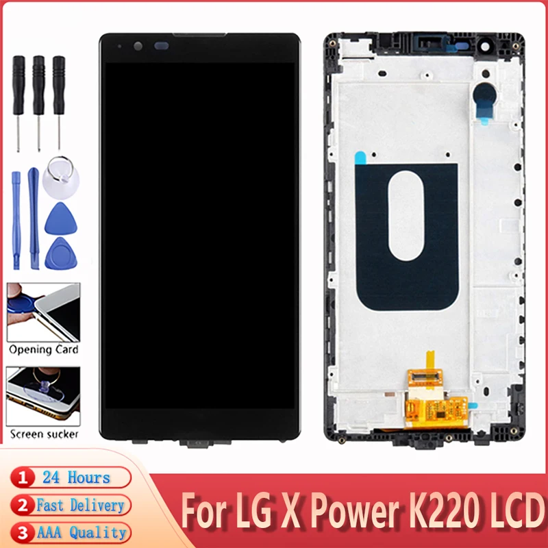 

ЖК-дисплей для LG X Power, сенсорный экран 5,3 дюйма, дигитайзер в сборе с рамкой, дисплей для LG X Power K220DS K220, качество AAA