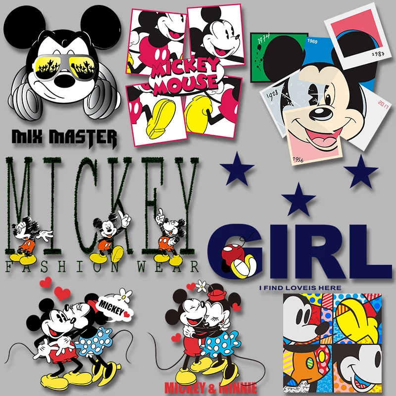 Виниловая наклейка для одежды с рисунком Микки из мультфильма Disney Tangram