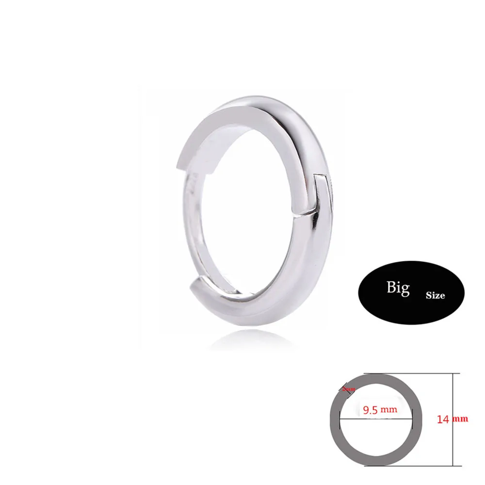 Moonmory модные простые серьги кольца из стерлингового серебра 925 пробы сделай сам