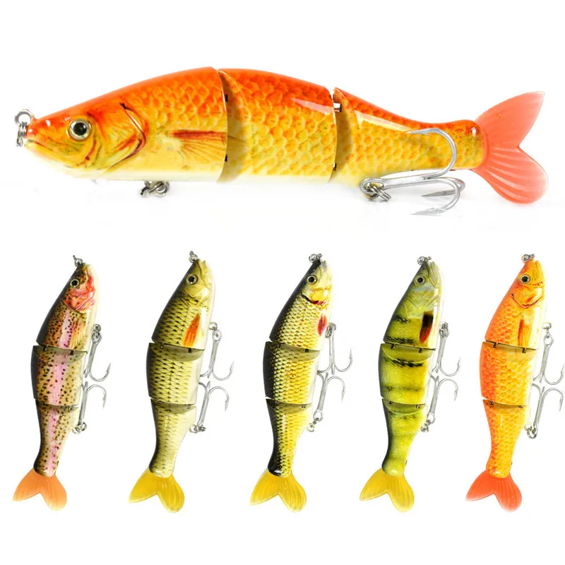 4 5 дюймов 18 г Wobble Swimbait металлические Соединенные 3 сегмента мягкий хвост медленно