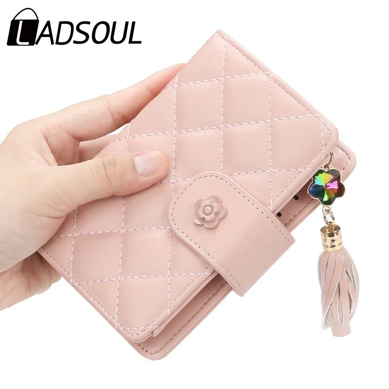 LADSOUL 2019 Женский кошелек модный решетчатый многофункциональный на молнии модная