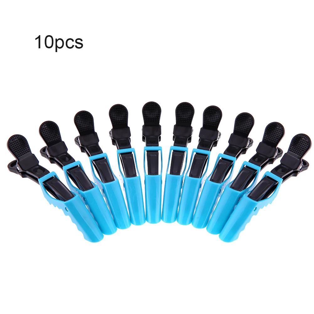 10pcs Blue 5/6/10 шт. Заколки для волос рот парикмахерские клюв секционирования Зажимы Крокодил заколки для волос Профессиональный салон Уход за волосами Инструменты для укладки волос - Цвет: 10pcs Blue
