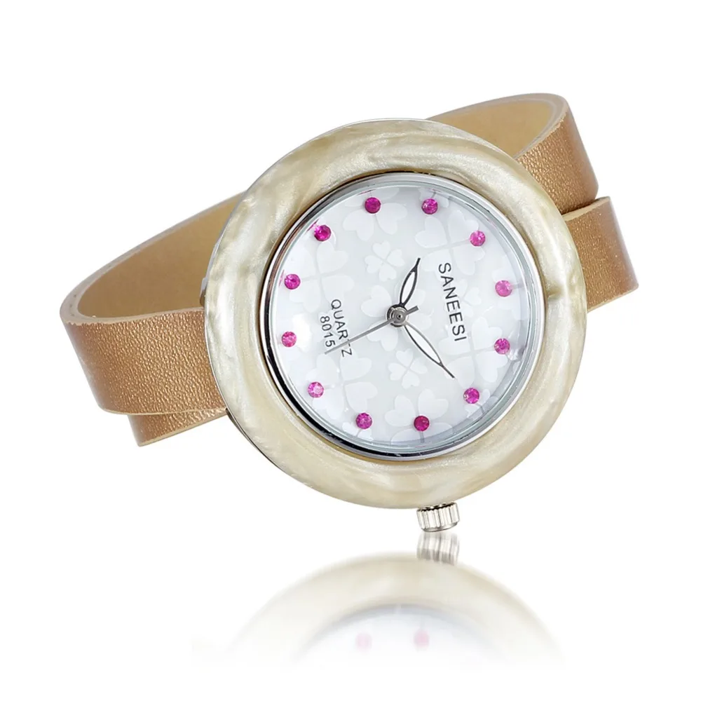 Новое поступление модные кварцевые часы для женщин длинный кожаный ремешок из