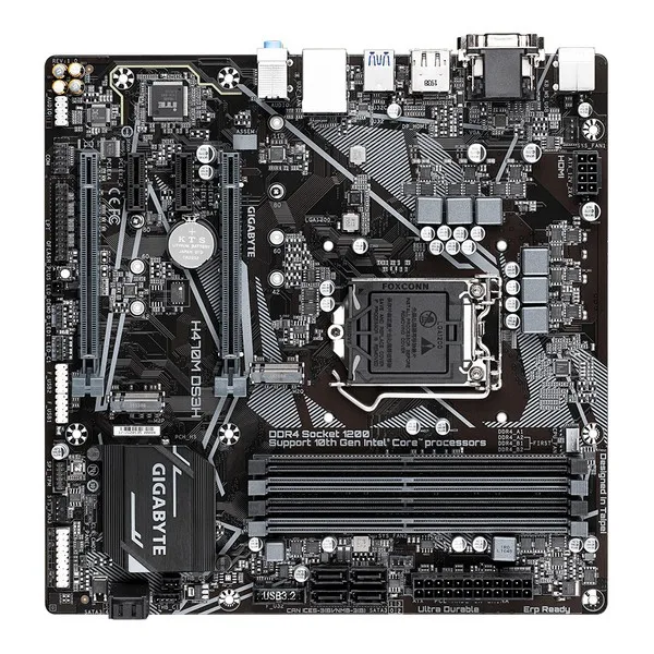 Игровая Материнская плата Gigabyte H470M DS3H mATX DDR4 LGA1200 | Компьютеры и офис