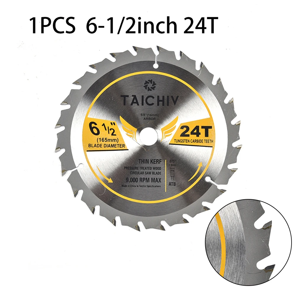 

General Purpose Saw blade 24T 6-1/2inch Circular Cutting Circle Equipment Wood Tool