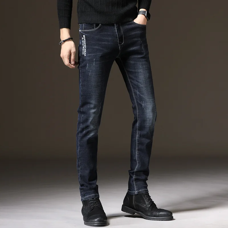 

2021 spring and autumn new men's Korean fashion brand jeans for young men