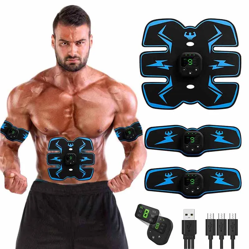 

EMS Abdominal Muscle Stimulator Abs Trainer USB Body Leg Arm Belly Exercise Workout Slimming Home Gym Fitness Equipment Unisex