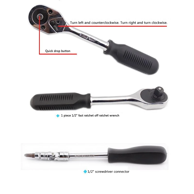 46 в 1 гаечный ключ набор ручных инструментов трещотка из углеродистой стали