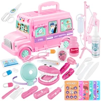 childrens play house little doctor toy girl pink medical toolbox stethoscope nurse set medical tools doctor pretend play