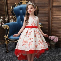flower girl dress formal 3 8 years floral baby girls dresses vestidos 2 colors wedding party children clothes birthday clothing