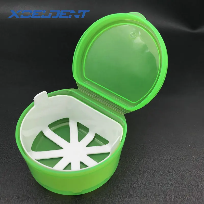 Transparent Green Зубной протез, чехол для ванной, стоматологическая ложная коробка для хранения зубов с подвесным контейнером, зубные протезы, модель для ложных зубов#9 - Цвет: Transparent Green