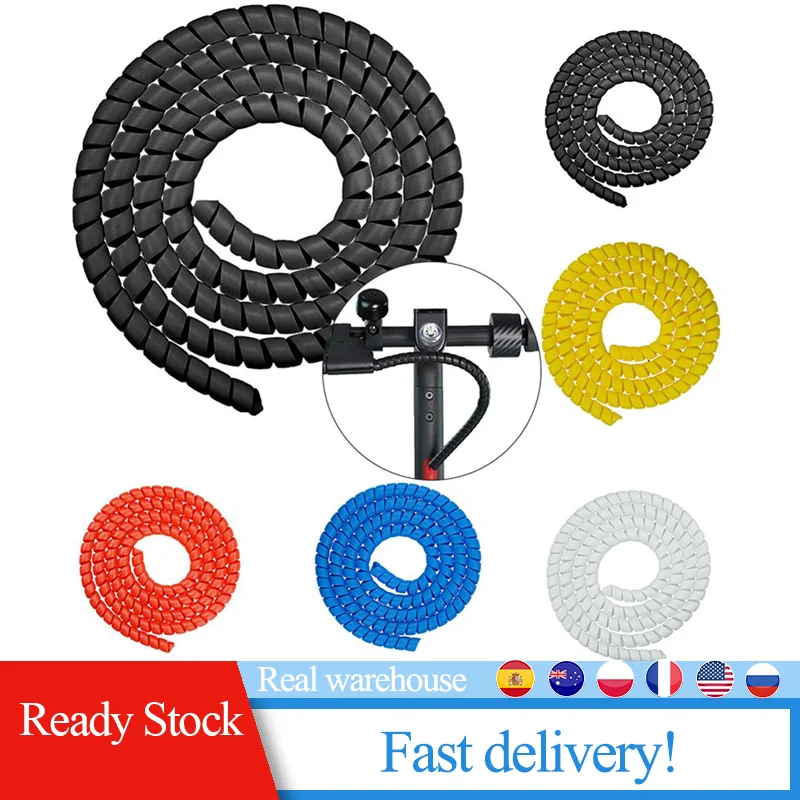 

1M Line Organizer Pipe Protection Spiral Wrap Winding Cable Wire Protector Cover Tube for XIAOMI M365/PRO Electric Scooters