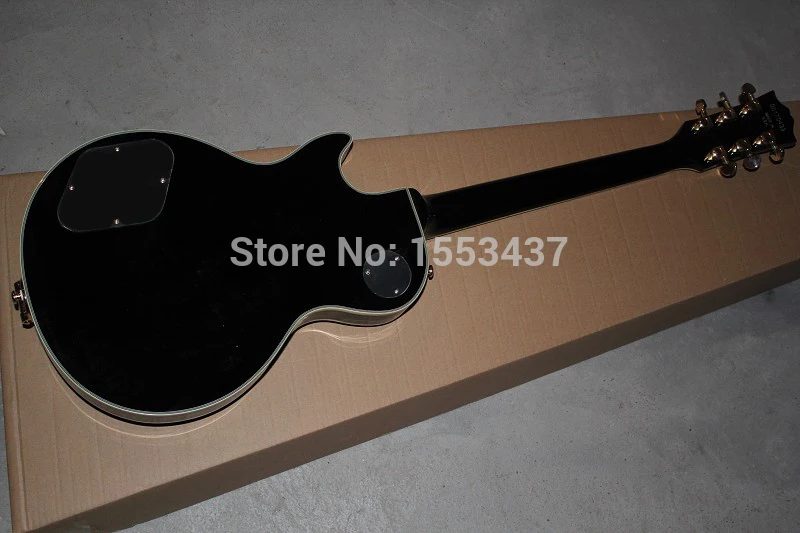Бесплатная доставка 2015 Новый lp custom black 3 pickup jazz rocker электрическая гитара guitar