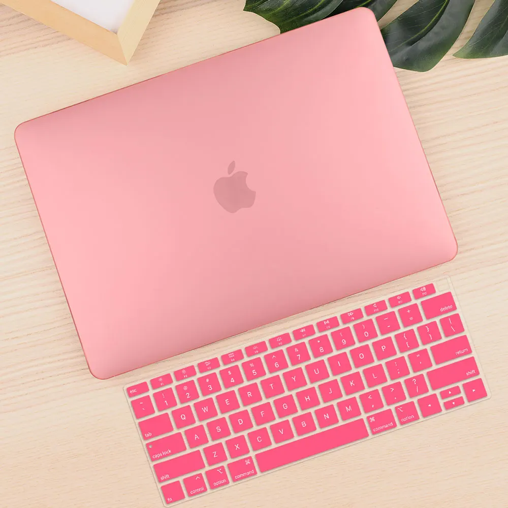 Matte pink Для Macbook Air retina 11 12 13," кристально чистый чехол для Macbook Air Pro 13 15 16 Touch Bar/Touch ID A1932 A2159 A2141 - Цвет: Matte pink