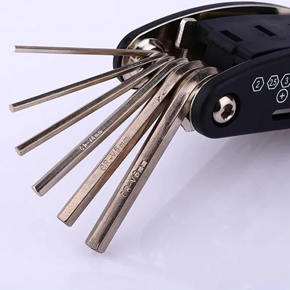 Многофункциональный набор инструментов для велосипеда 15 в 1 шестигранный