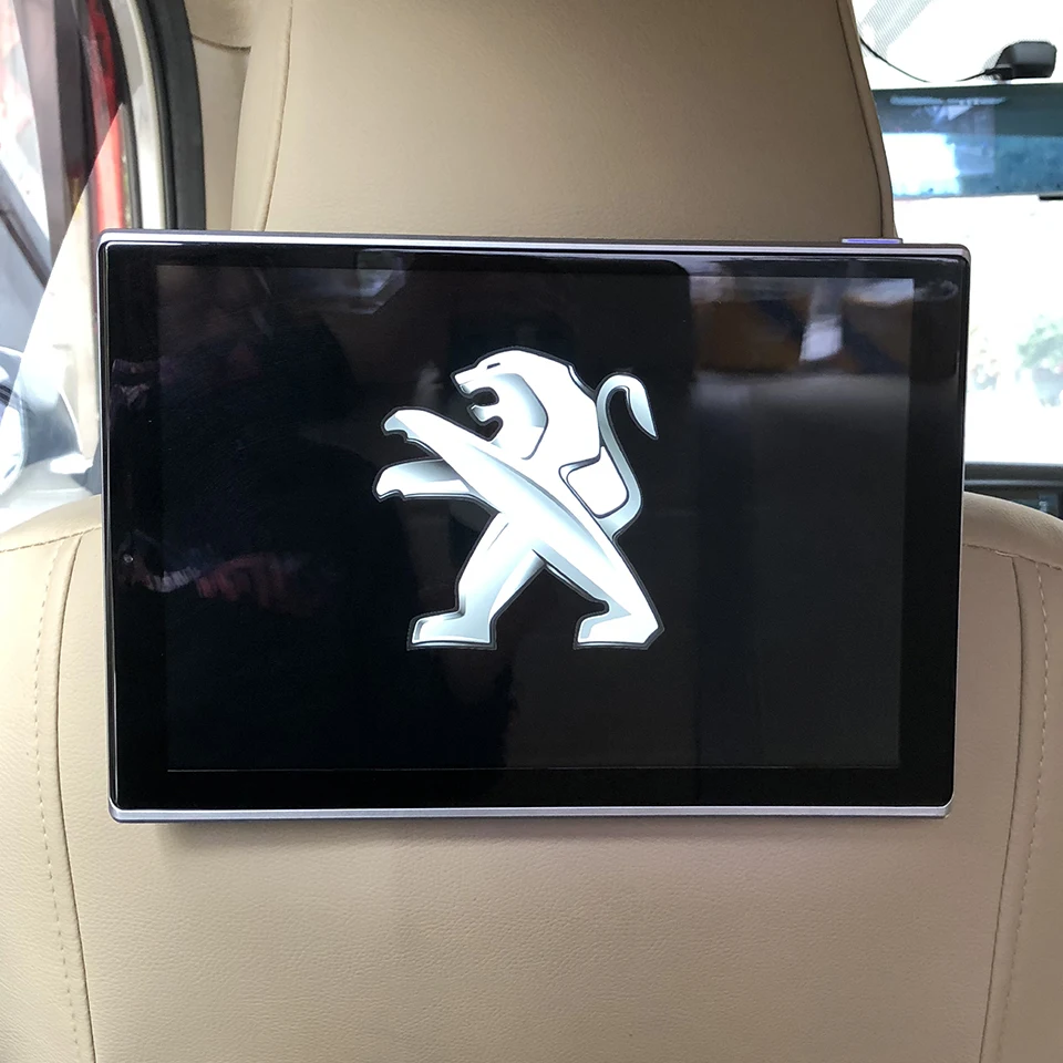 Автомобильный ТВ 12V подголовник монитор для Peugeot 208 308 408 508 2008 3008 4008 5008 Android dvd плеер