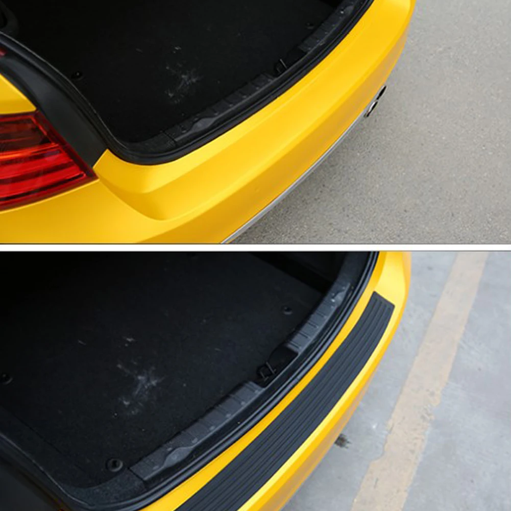 Universal Black Protector Stickers Strip bumper protector Car Anti-Collision Tape Rubber Styling Accessories | Автомобили и