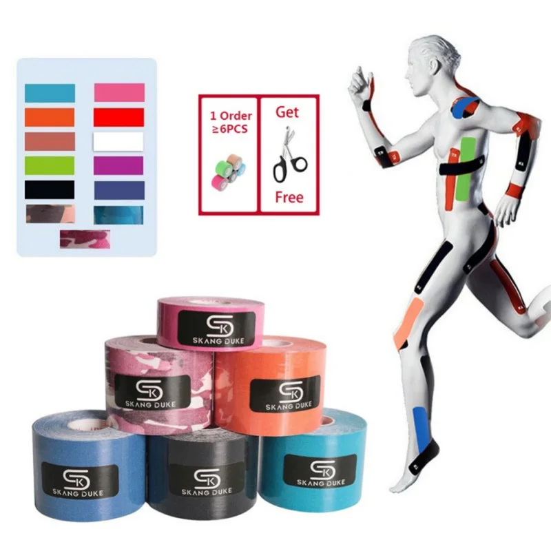 

Colorful Sport Self-adhesive Elastic Bandage Elastoplast Sports Wrap Tape For Knee Finger Ankle Outdoor First Aid Kit 500*5CM