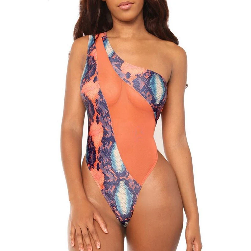 Сексуальный сдельный купальник женский 2019 купальный костюм с сеткой монокини