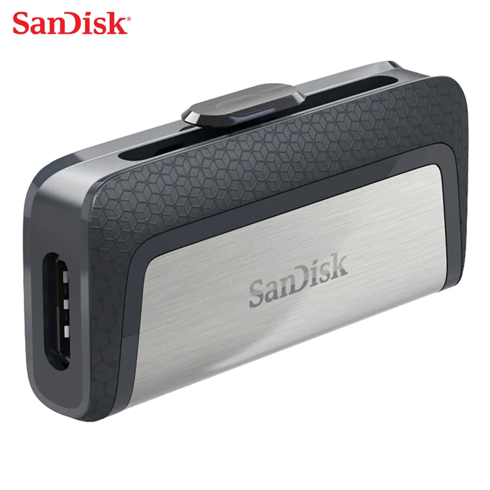 Sandisk 128 ГБ экстремально высокая скорость Type-C USB3.1 двойной OTG USB флеш-накопитель 64