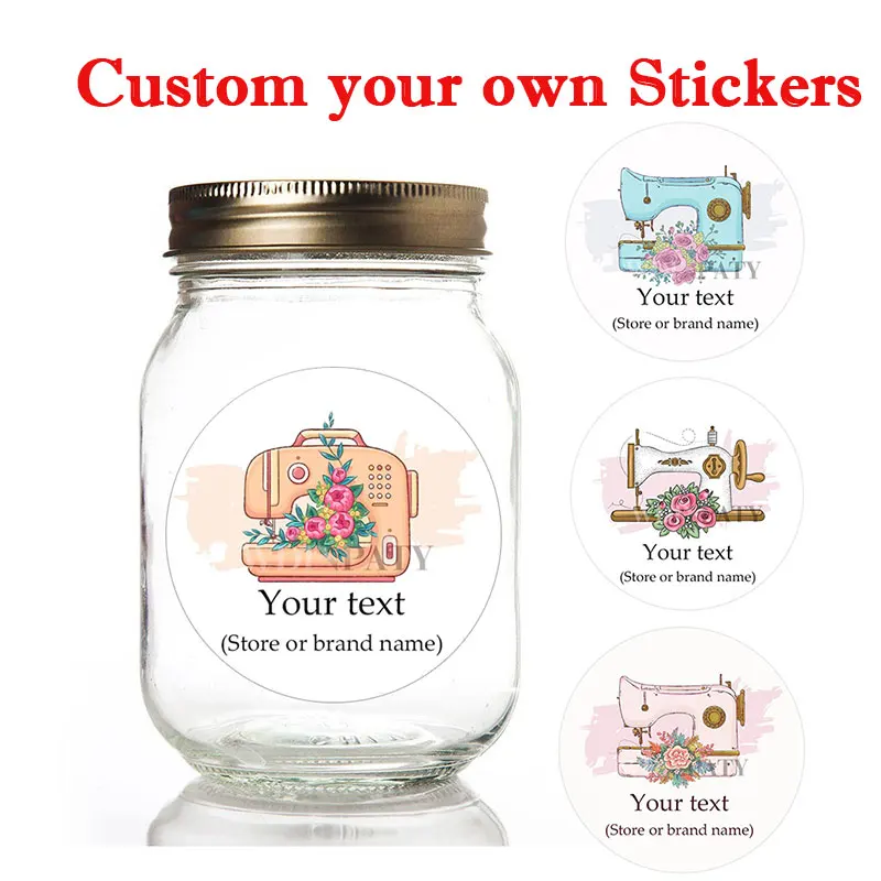 

3.5/4.5/6cm Custom Text Seal Self-adhesiv Sticker Baking Cake Personalized Packaging Label Wedding Birthday Party Baptism Design