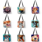 Сумка-тоут женская с рисунком милой собаки, для путешествий