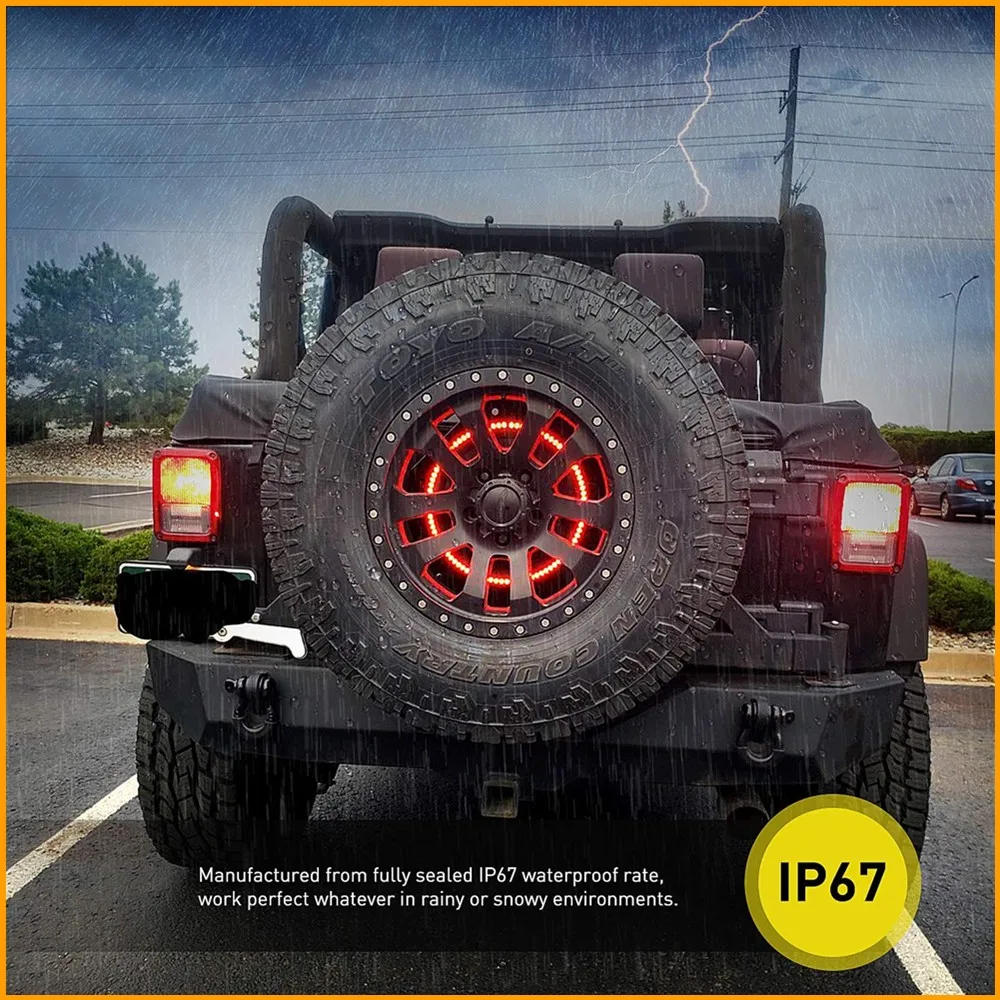 1 шт. DC12V 24V запасное колесо тормозной светильник колеса 3rd стоп для Jeep Wrangler 2007 2018 JK