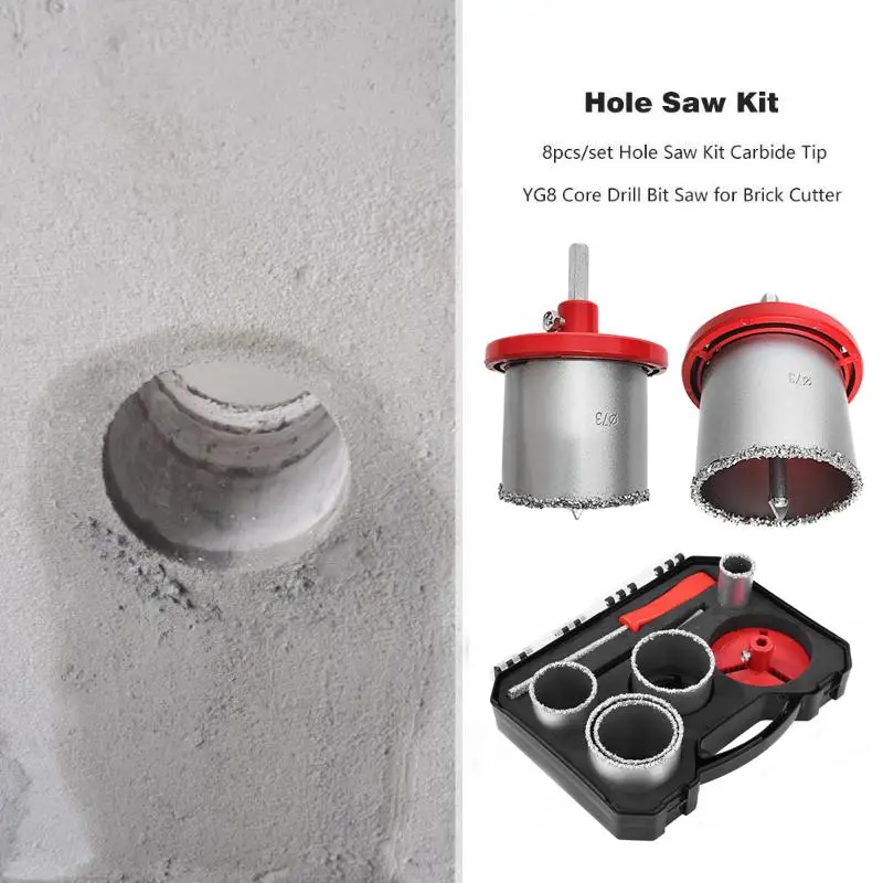 8 шт./компл. кольцевая пила Комплект Твердосплавный Наконечник YG8 бит пустотелого