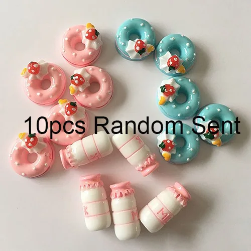 10pcs Random Sent Happy monkey 10 шт. слизь добавлений Подвески поставки Милая Смола пончик DIY аксессуары наполнитель для пушистой прозрачной слизи глиняные игрушки - Цвет: 10pcs Random Sent