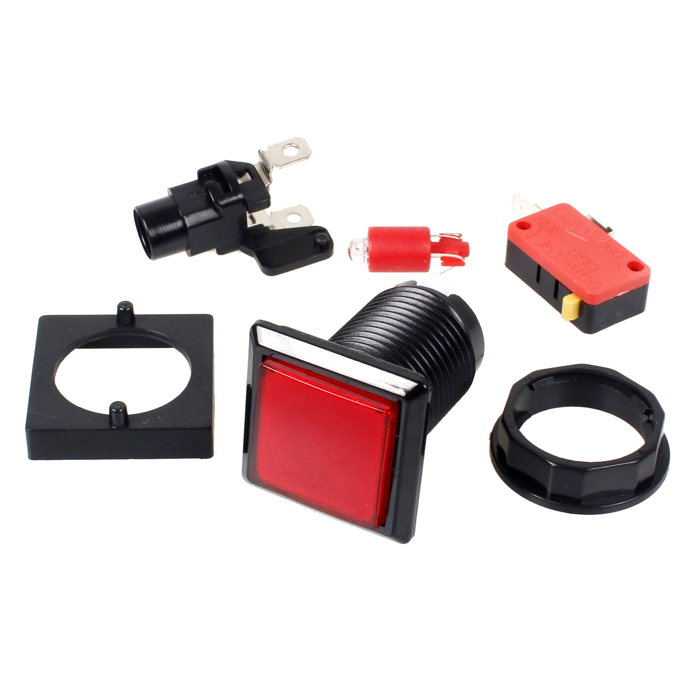 10x аркадная квадратная форма светодиодный кнопочный с подсветкой