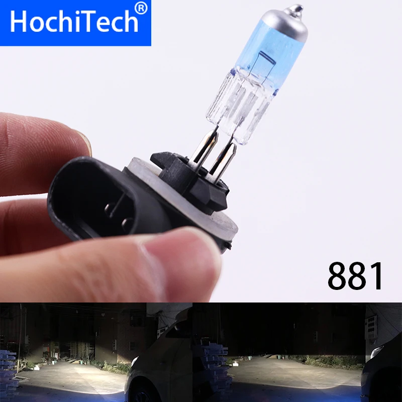 Высокое качество 881 галогенная лампа 6000K 12V 27W 2000Lm ксеноновая темно синяя супер