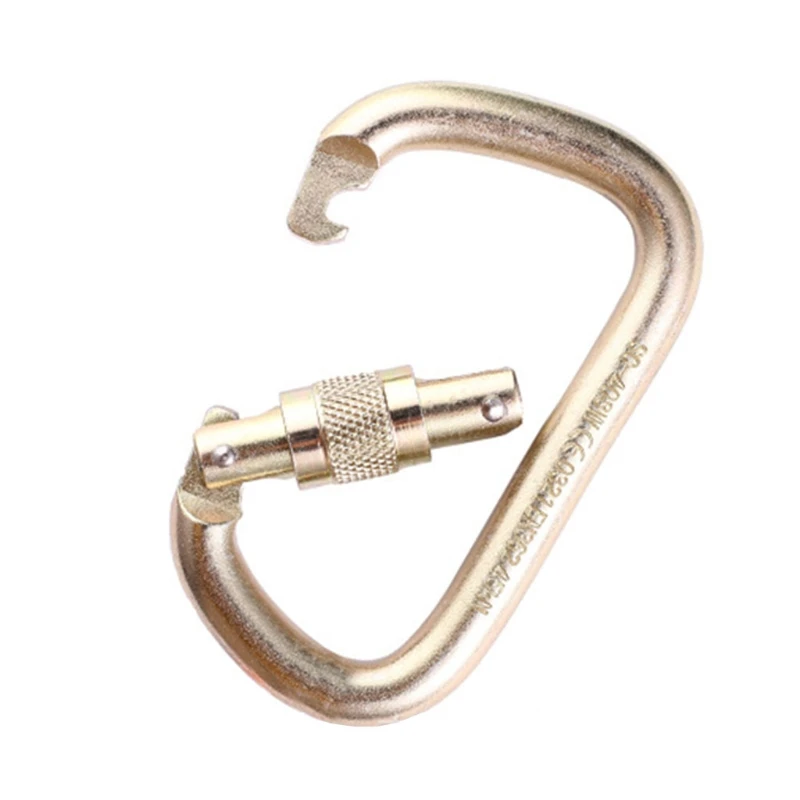 Высокопрочный карабин с зажимом крючок 4500 кг для скалолазания нагрузка стальные