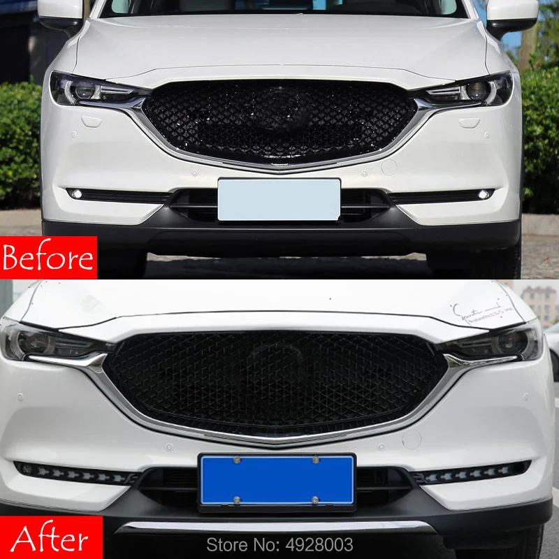 Для Mazda CX5 CX 5 2017 2018 2019 KF автомобиль Снаружи спереди снизу губа решетка