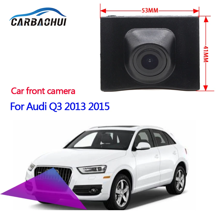 Безопасное вождение CCD автомобиль вид спереди Логотип Embeded Камера для Audi Q3 2013 2015