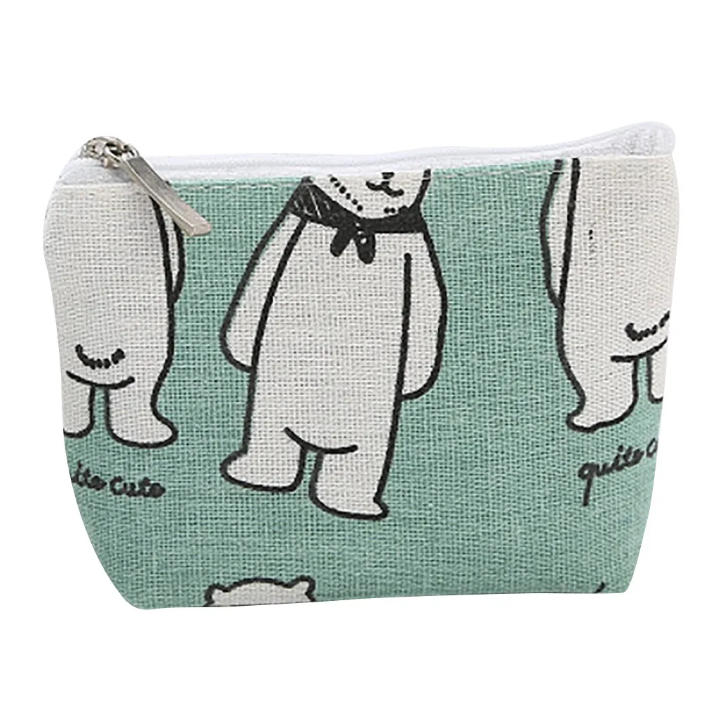 1PC Unisex Canvas Purse Card Key Mini Pouch Bag Small Zipper Coin Holder Wallet 2020 dropshipping | Дом и сад