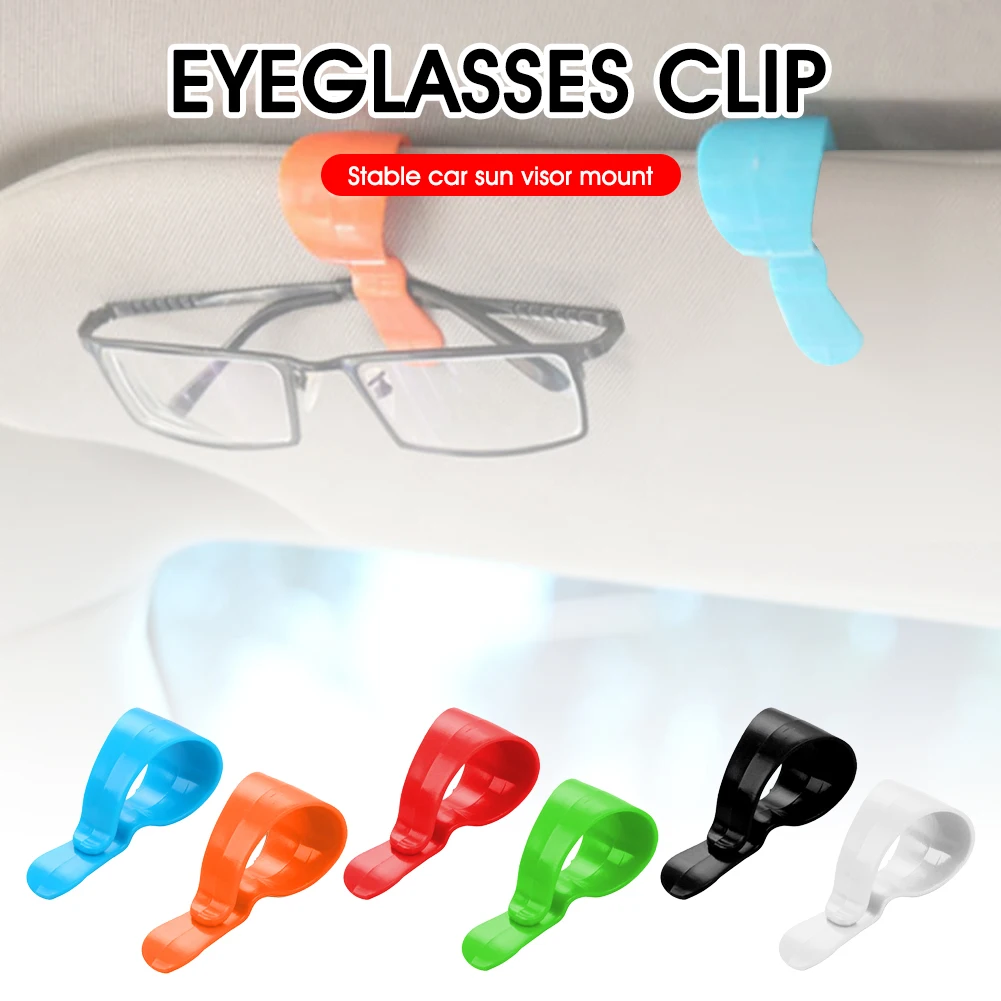 

Auto Sun Visor Glasses Fastener Clip Holder For Sunglasses Eyeglasses Clips Ticket Card Universal Multi-Function Portable