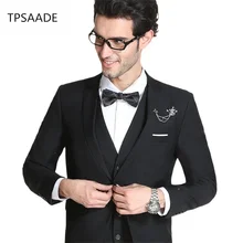 2021 New High-Quality Customized Fashion Men’s Suit Best Wedding Groom Tuxedo Prom Party 3- Piece Set (Jacket + Pants + Vest) (3)
